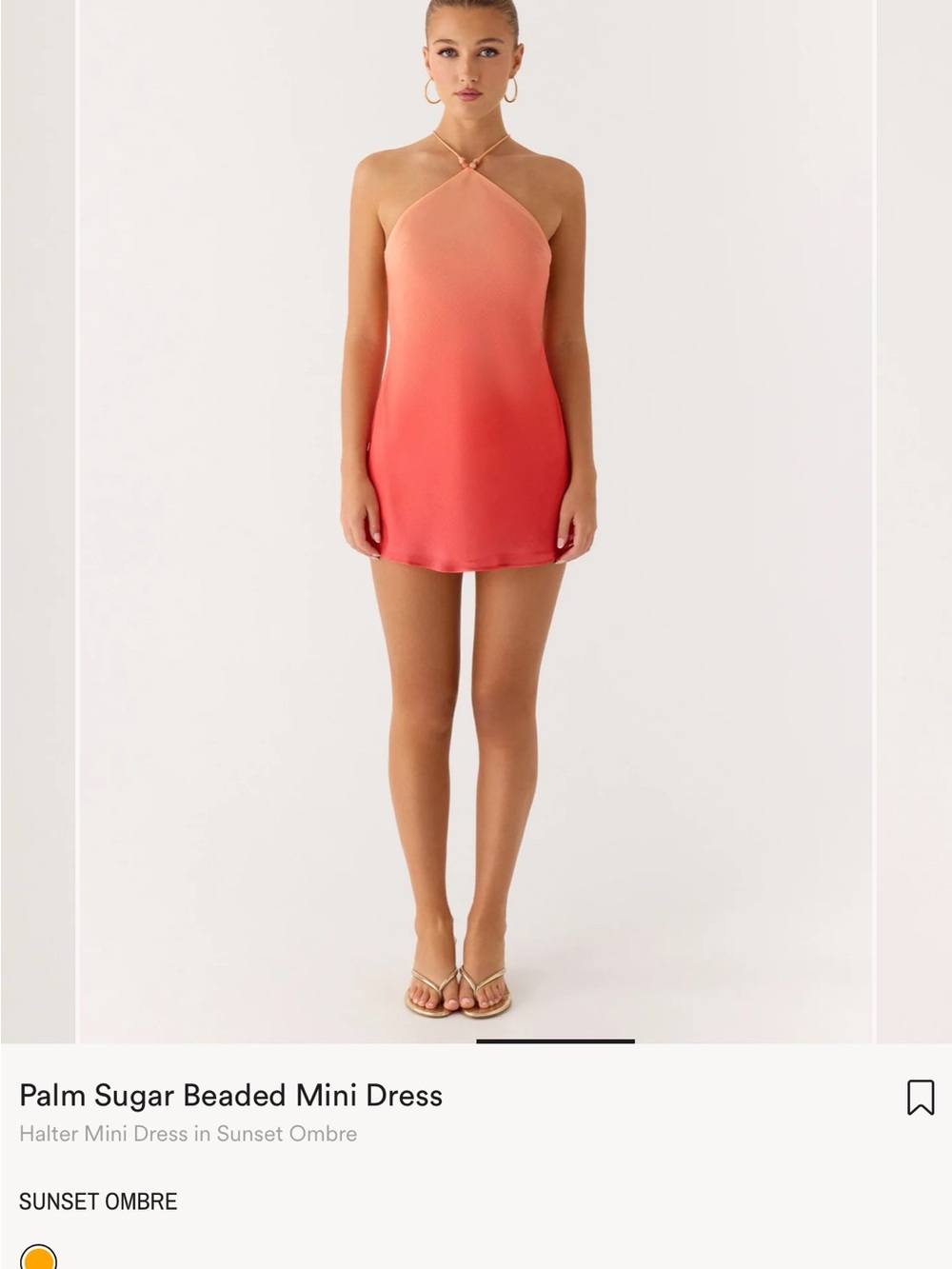 Peppermayo Palm Sugar Beaded Mini Dress